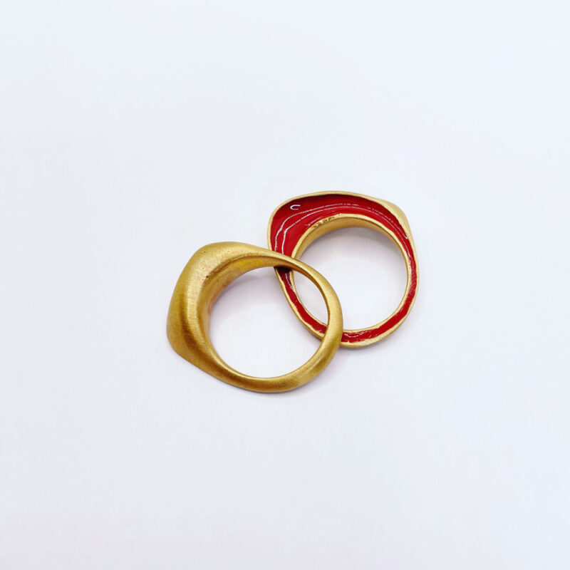 anello doppio in bronzo