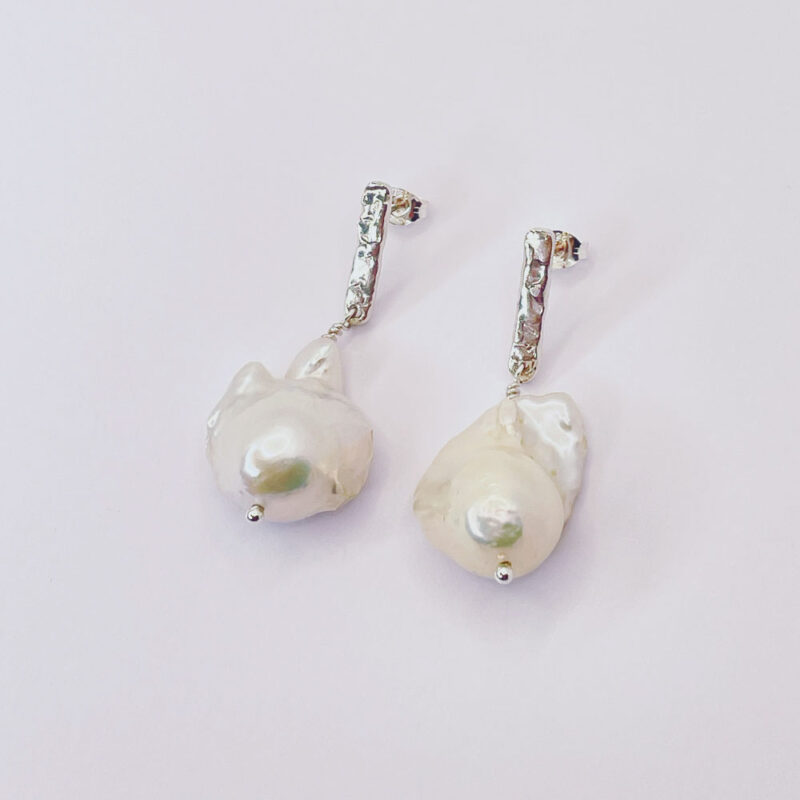 Orecchini argento e perle barocche
