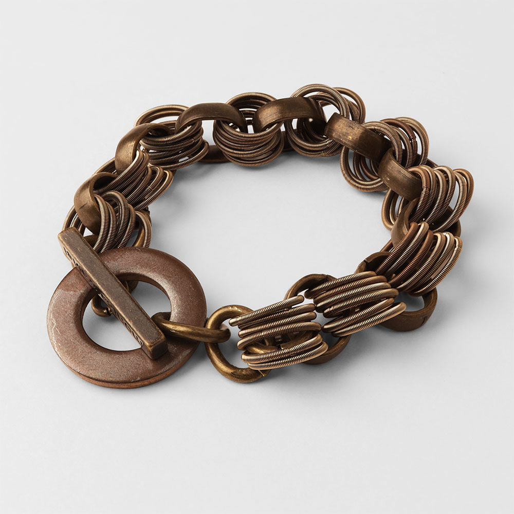 Bracciale molle in acciaio brunite - immagine 4