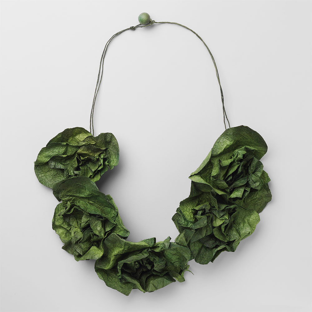 Girocollo fiori verde