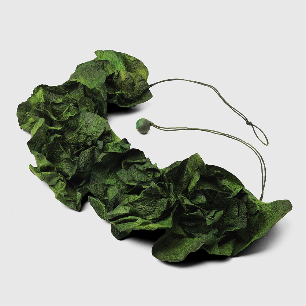 Girocollo fiori verde - immagine 2